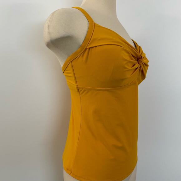 Athleta Twist Up Tankini Swim Top Underwire Yellow 34D/DD NWT - Picture 3 of 9